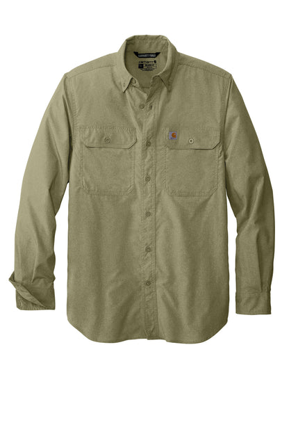 Carhartt Force Solid Long Sleeve Shirt CT105291 Burnt Olive
