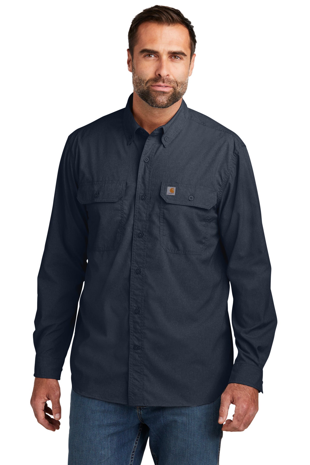 Carhartt Force Solid Long Sleeve Shirt CT105291 Navy