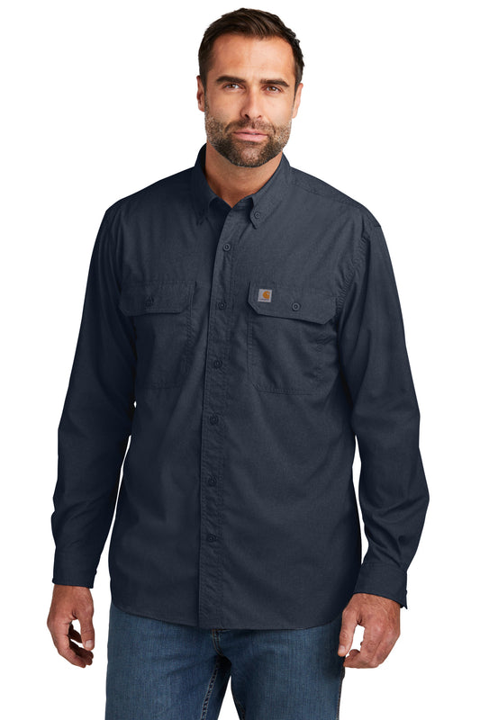 Carhartt Force Solid Long Sleeve Shirt CT105291 Navy