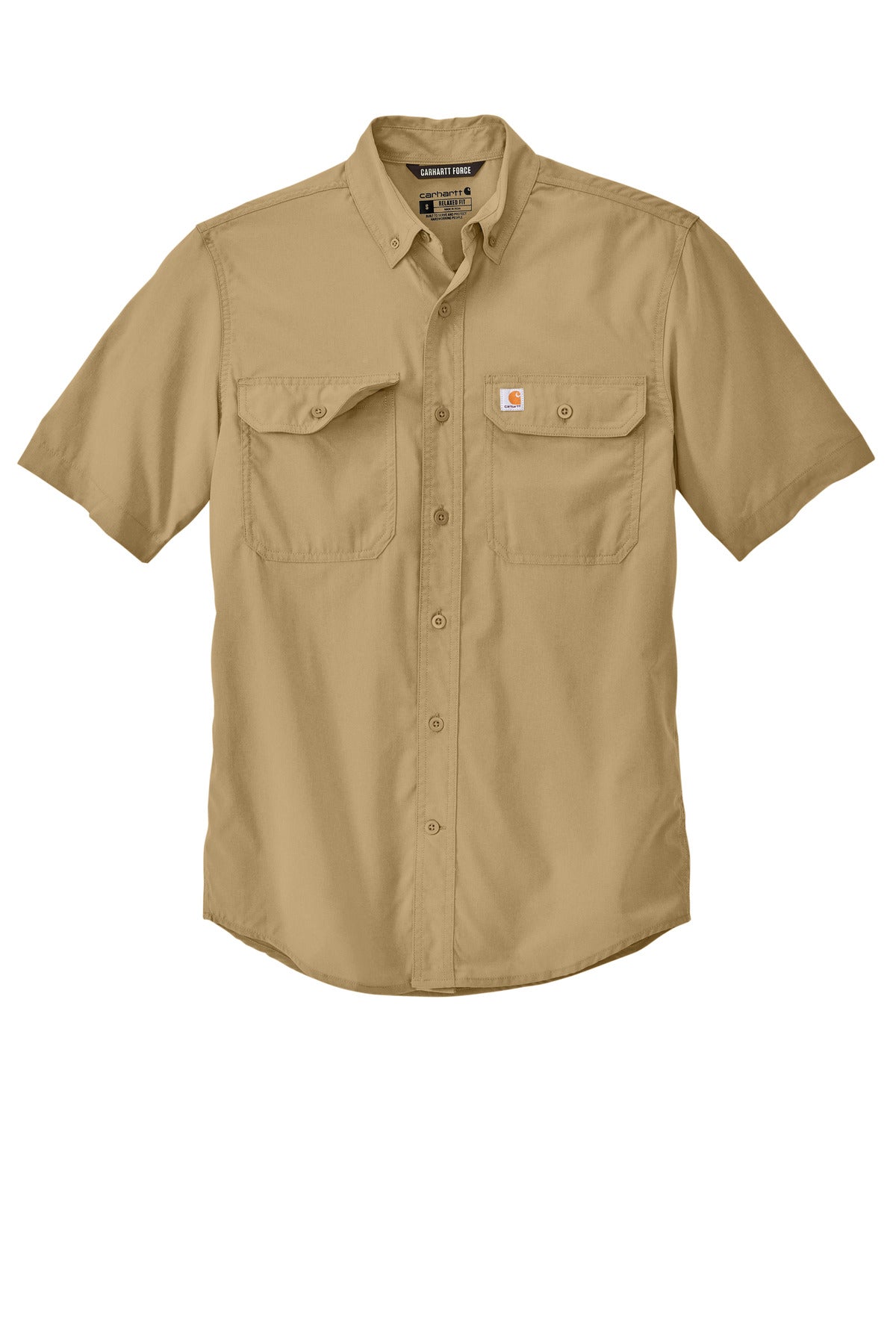 Carhartt Force Solid Short Sleeve Shirt CT105292 Dark Khaki
