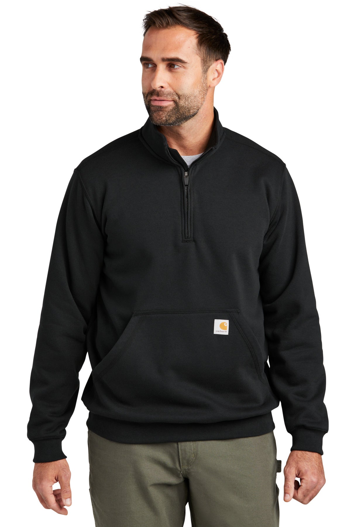 Carhartt Midweight 1/4-Zip Mock Neck Sweatshirt CT105294 Black