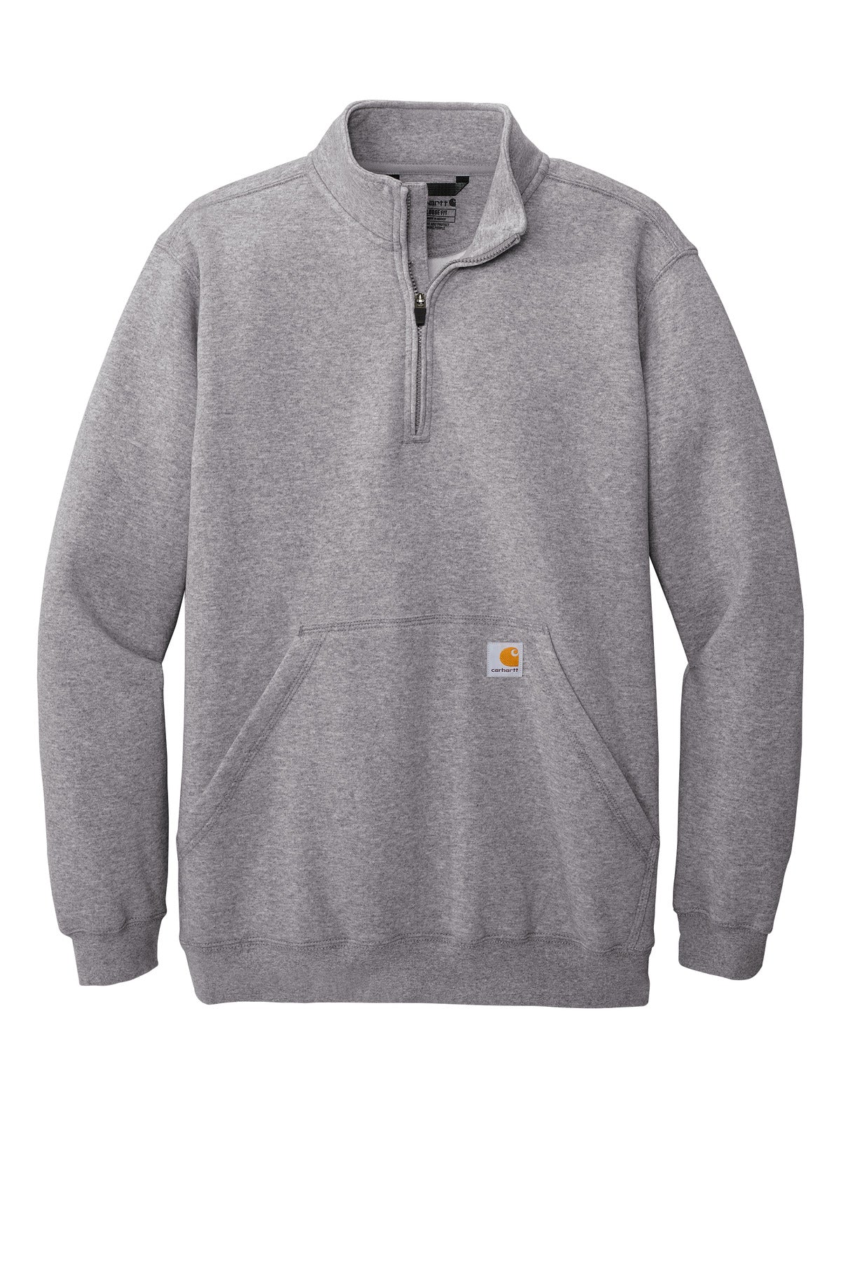 Carhartt Midweight 1/4-Zip Mock Neck Sweatshirt CT105294 Heather Grey