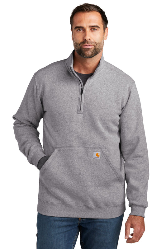Carhartt Midweight 1/4-Zip Mock Neck Sweatshirt CT105294 Heather Grey