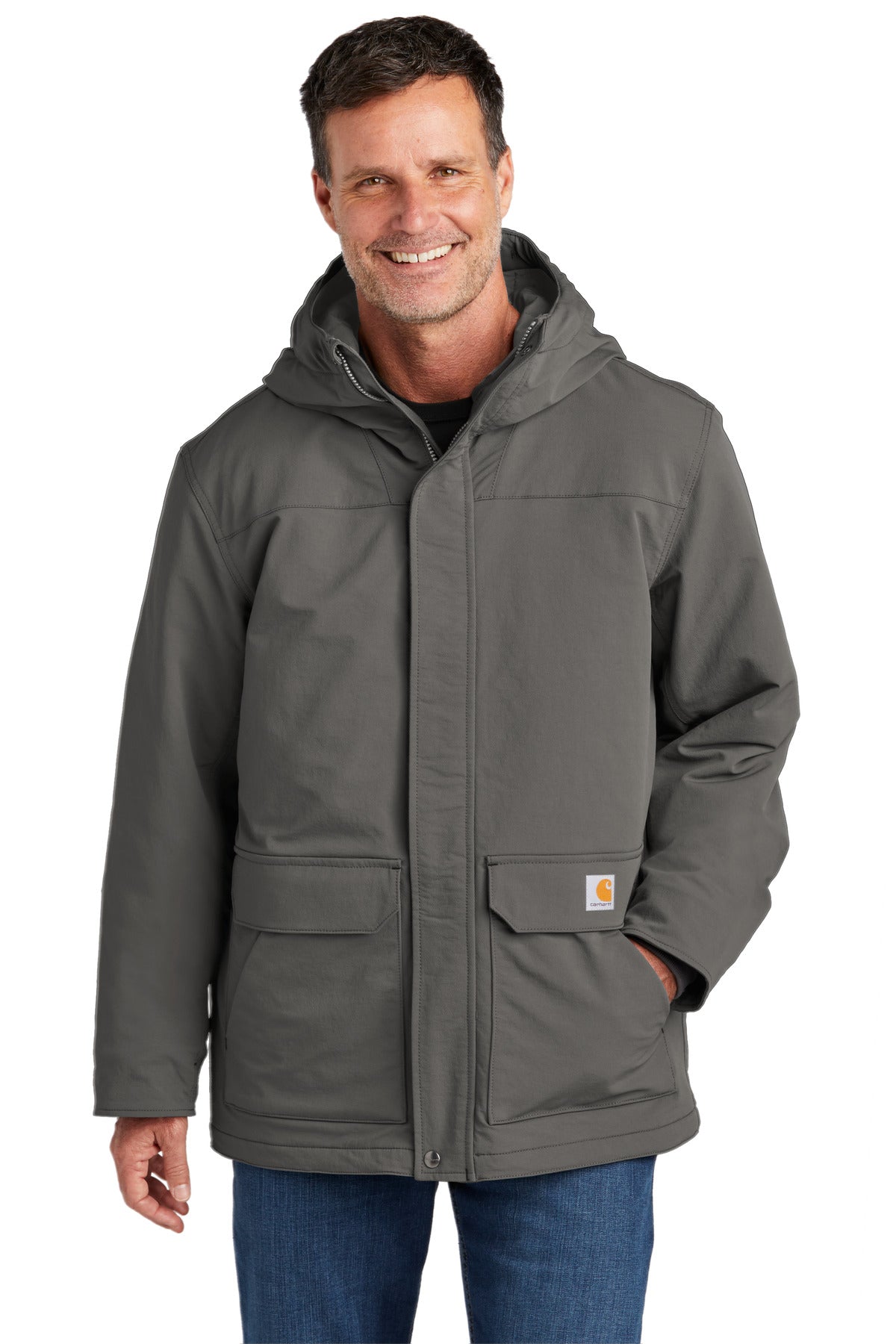 Carhartt Super Dux Insulated Hooded Coat CT105533 Gravel