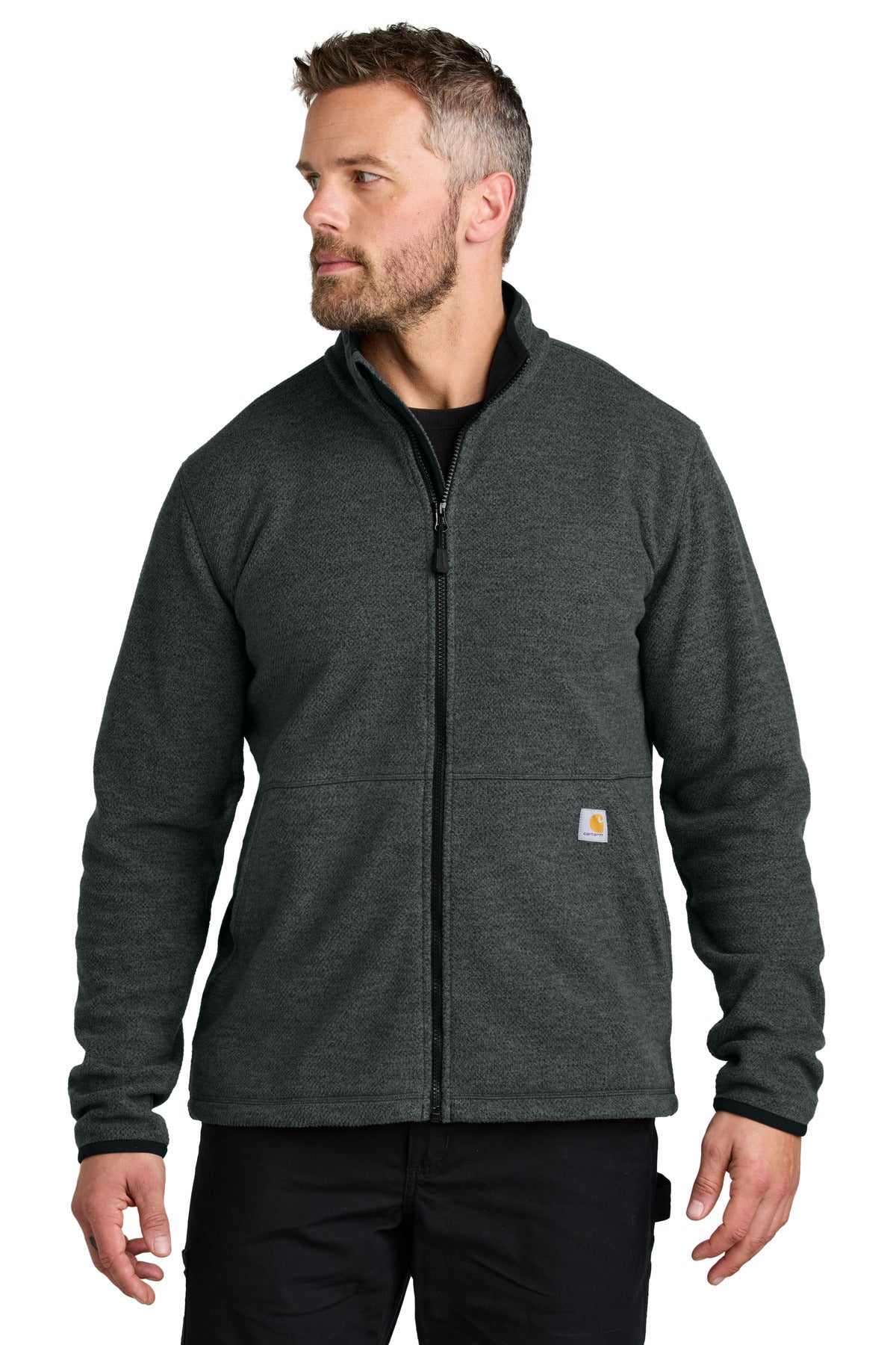 Carhartt Textured Full-Zip Fleece Jacket CT106416 Carbon Heather