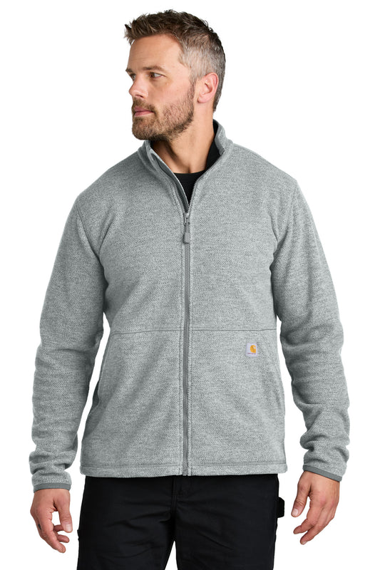Carhartt Textured Full-Zip Fleece Jacket CT106416 Heather Grey