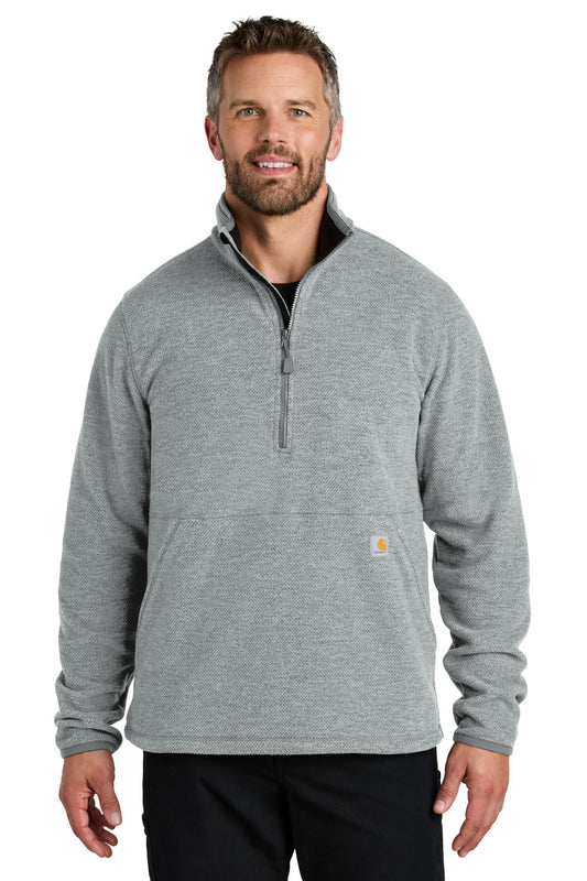 Carhartt Textured 1/2-Zip Fleece Jacket CT106417 Heather Grey
