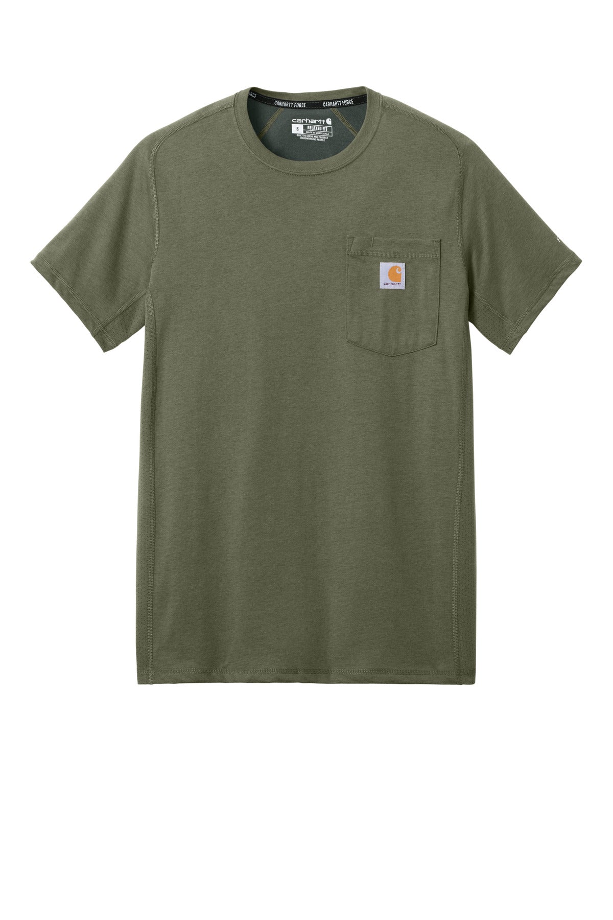 Carhartt Force Short Sleeve Pocket T-Shirt CT106652 Basil Heather