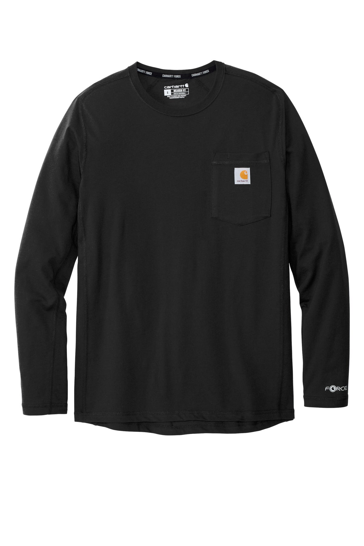 Carhartt Force Long Sleeve Pocket T-Shirt CT106656 Black