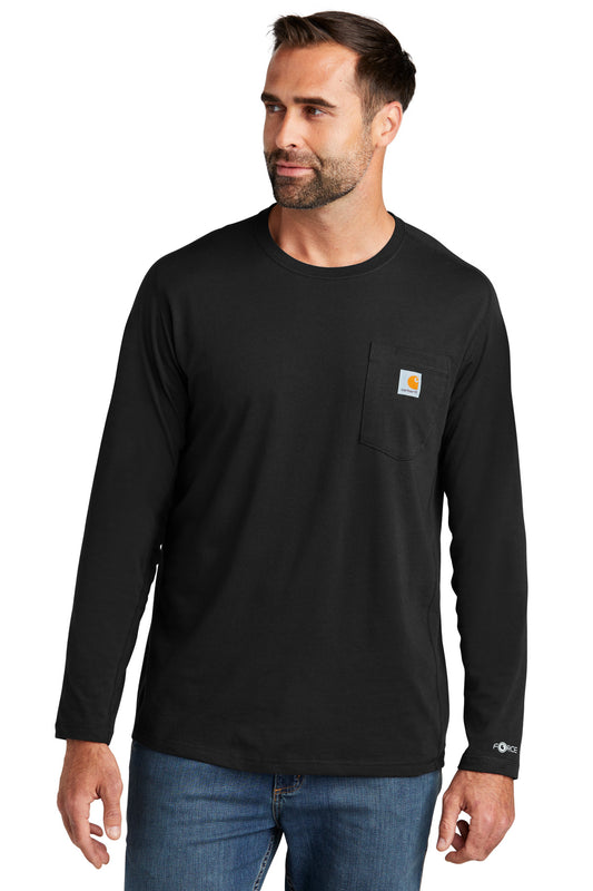 Carhartt Force Long Sleeve Pocket T-Shirt CT106656 Black