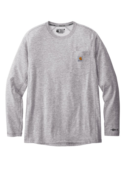 Carhartt Force Long Sleeve Pocket T-Shirt CT106656 Heather Grey