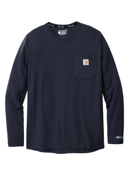 Carhartt Force Long Sleeve Pocket T-Shirt CT106656 Navy