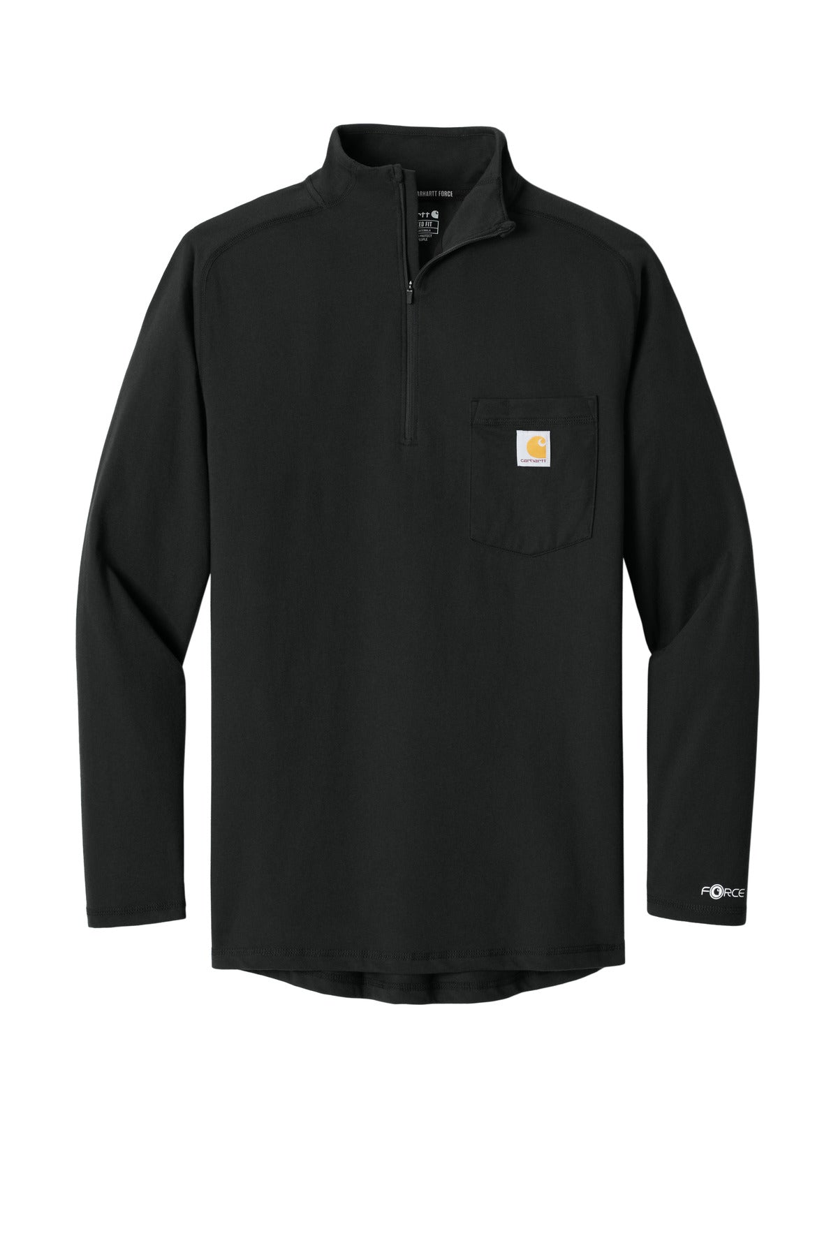 Carhartt Force 1/4-Zip Long Sleeve T-Shirt CT106660 Black