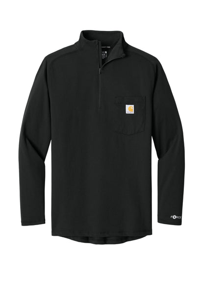 Carhartt Force 1/4-Zip Long Sleeve T-Shirt CT106660 Black