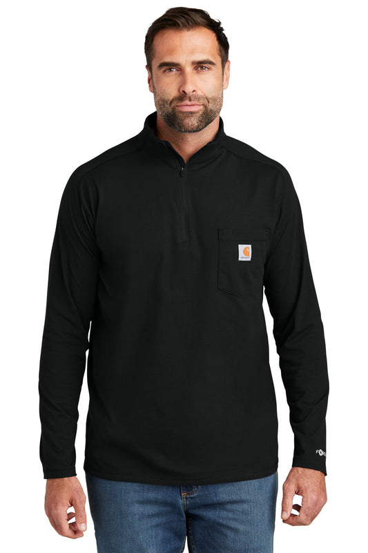Carhartt Force 1/4-Zip Long Sleeve T-Shirt CT106660 Black