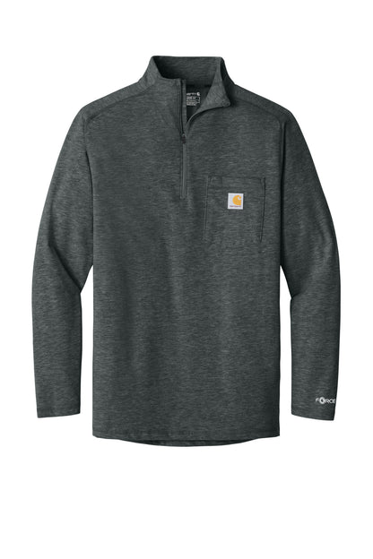 Carhartt Force 1/4-Zip Long Sleeve T-Shirt CT106660 Carbon Heather