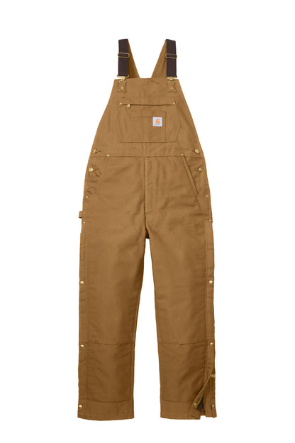 Carhartt Firm Duck Insulated Bib Overalls CT106672 Carhartt Brown
