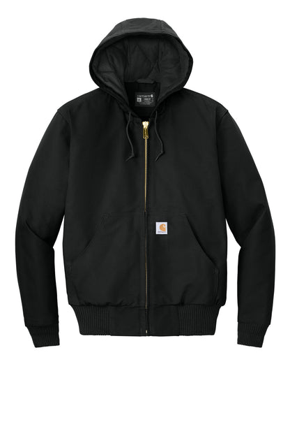 Carhartt Quilted-Flanne-Lined Duck Active Jac CT106677 Black