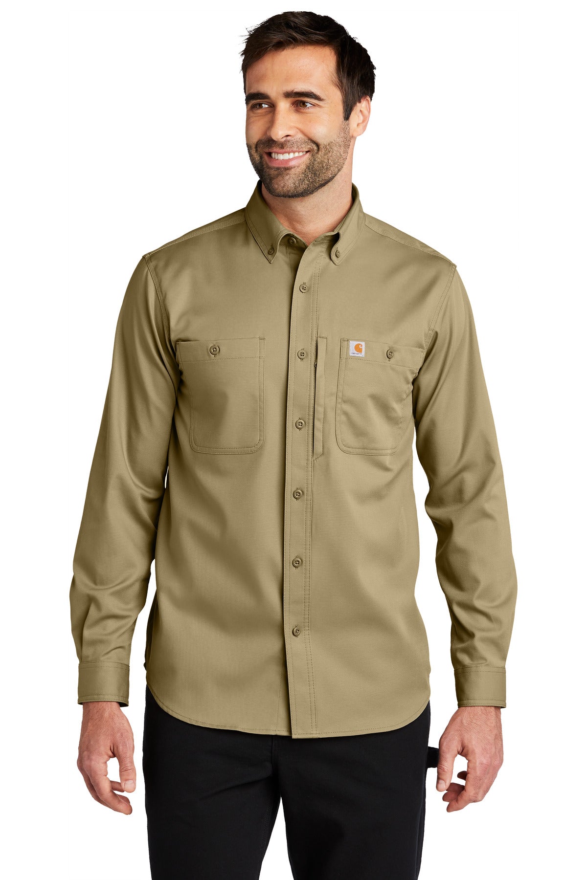 Carhartt Rugged Professional Series Long Sleeve Shirt CT106689 Dark Khaki