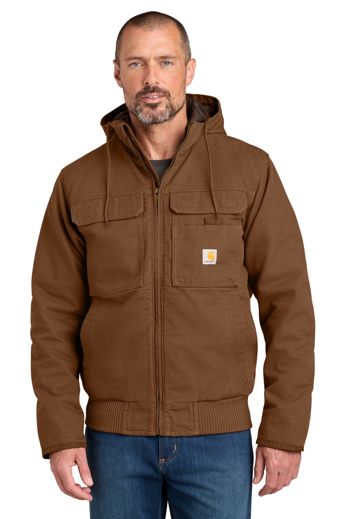 Carhartt Full Swing Washed Duck Active Jac CT106980 Red Duck Brown