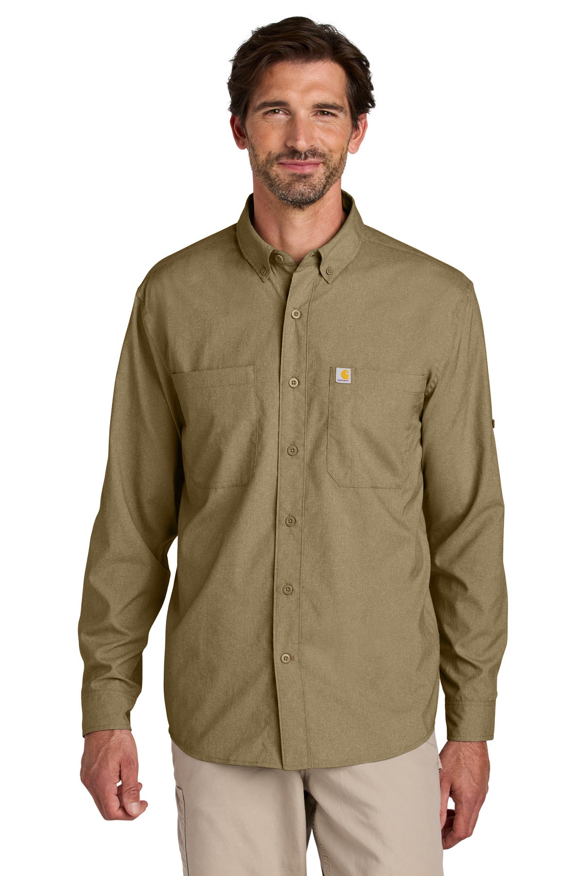 Carhartt Force Sun Defender Long Sleeve Shirt CT107106 Dark Khaki
