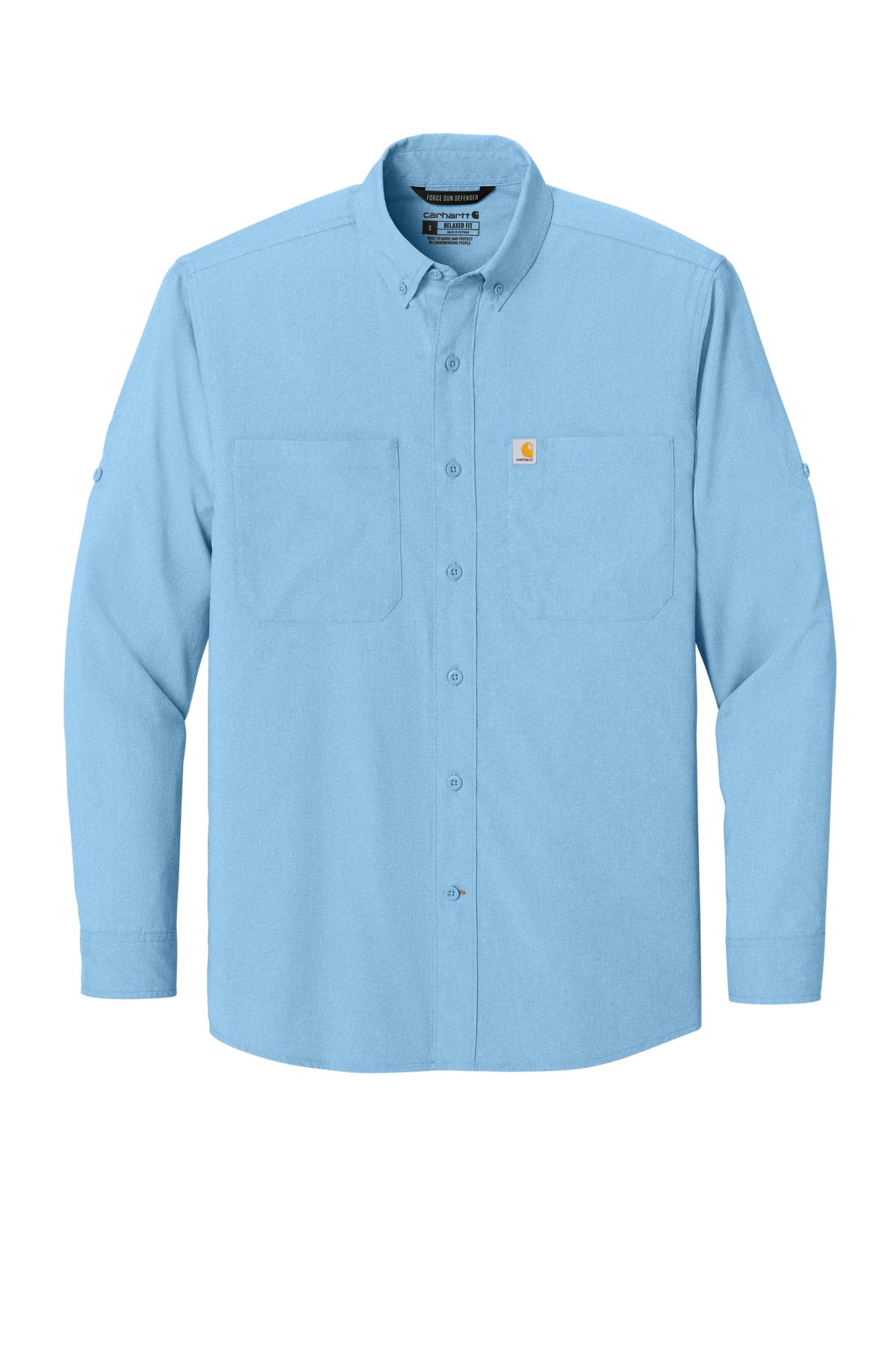 Carhartt Force Sun Defender Long Sleeve Shirt CT107106 Fresh Water Blue