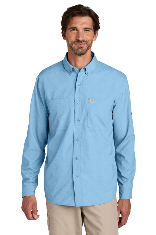 Carhartt Force Sun Defender Long Sleeve Shirt CT107106 Fresh Water Blue