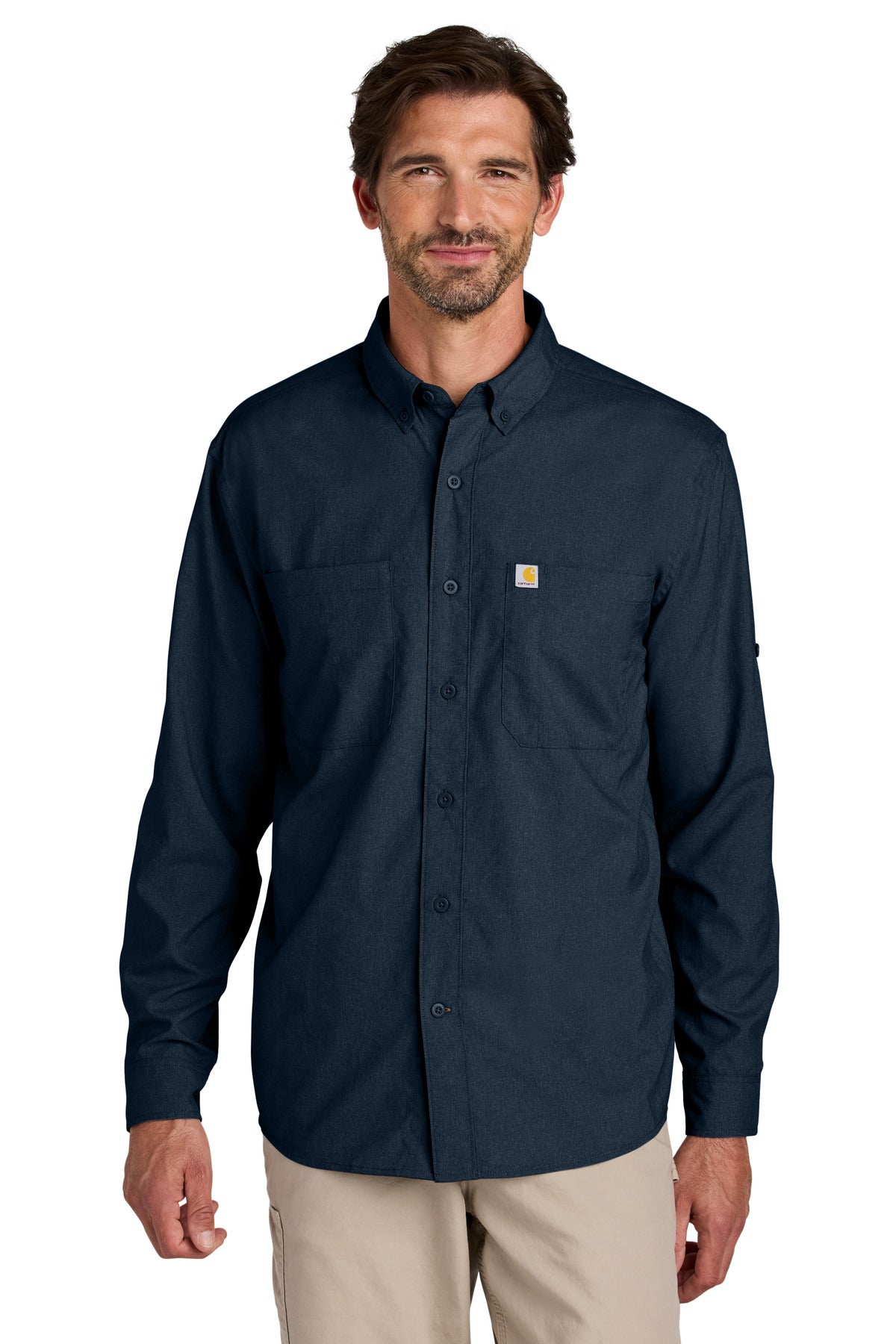 Carhartt Force Sun Defender Long Sleeve Shirt CT107106 Navy