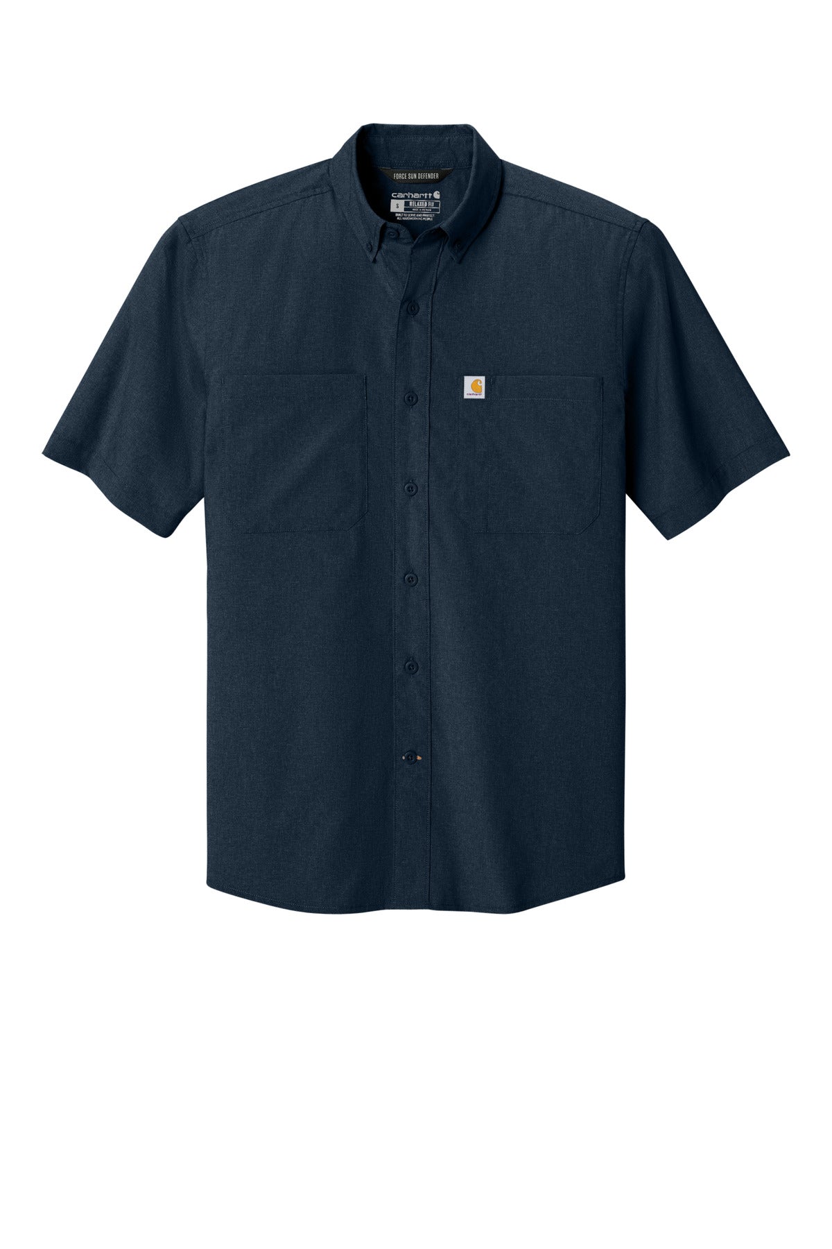Carhartt Force Sun Defender Short Sleeve Shirt CT107107 Navy