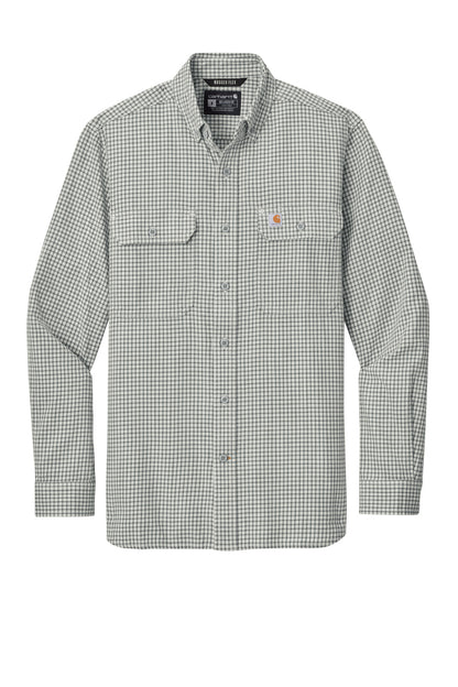 Carhartt Rugged Flex Plaid Long Sleeve Shirt CT107109 Check Steel Malt