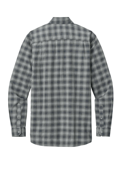 Carhartt Rugged Flex Plaid Long Sleeve Shirt CT107109 Plaid Steel Navy