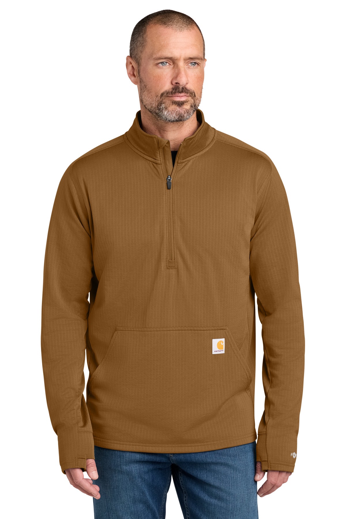 Carhartt Force 1/2-Zip Grid Fleece CT107814 Carhartt Brown