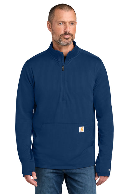 Carhartt Force 1/2-Zip Grid Fleece CT107814 Dark Cobalt Blue