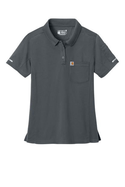 Carhartt Women's FLD & RSCU Polo CTC12119 Pewter