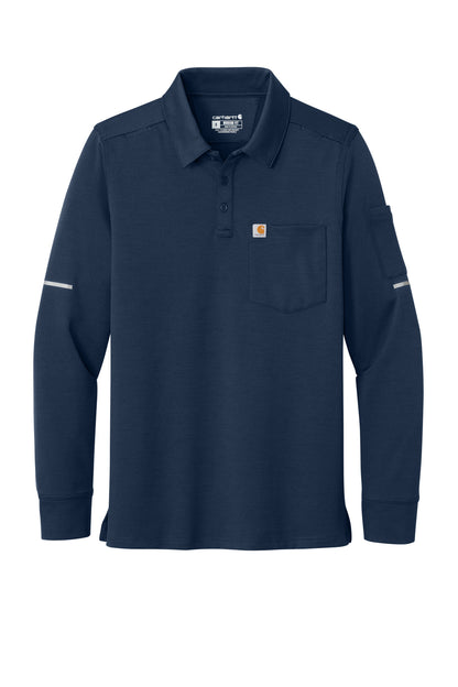 Carhartt FLD & RSCU Long Sleeve Polo CTC16129 Dark Navy