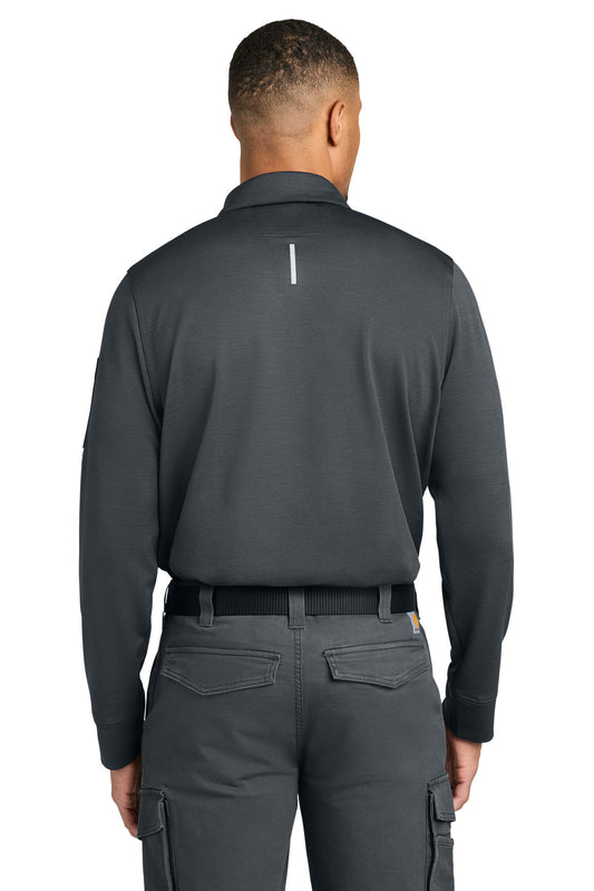 Carhartt FLD & RSCU Long Sleeve Polo CTC16129 Pewter