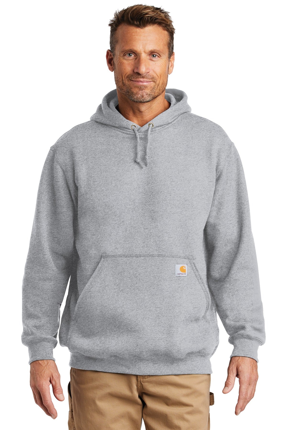 Carhartt  Midweight Hooded Sweatshirt. CTK121 Heather Grey