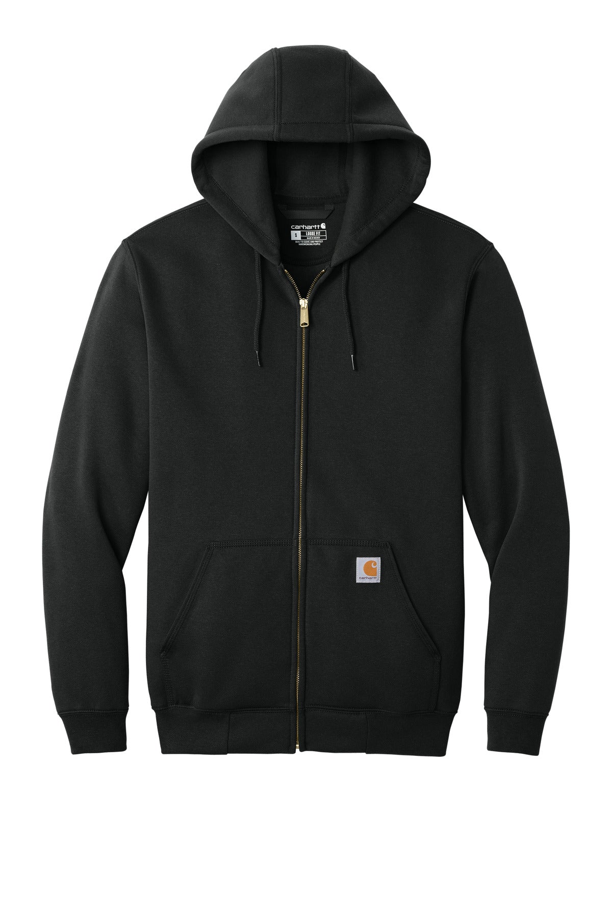 Carhartt  Midweight Hooded Zip-Front Sweatshirt. CTK122 Black