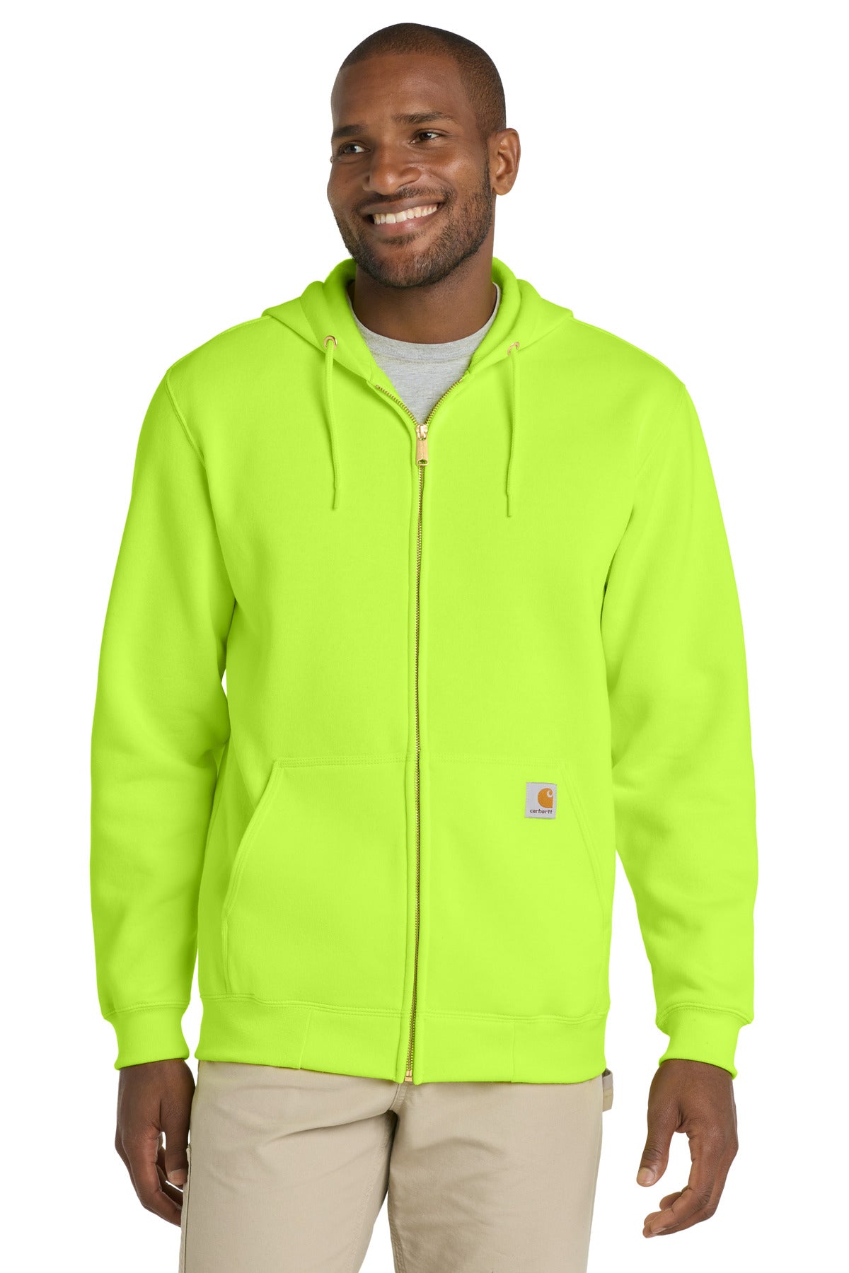Carhartt  Midweight Hooded Zip-Front Sweatshirt. CTK122 Brite Lime