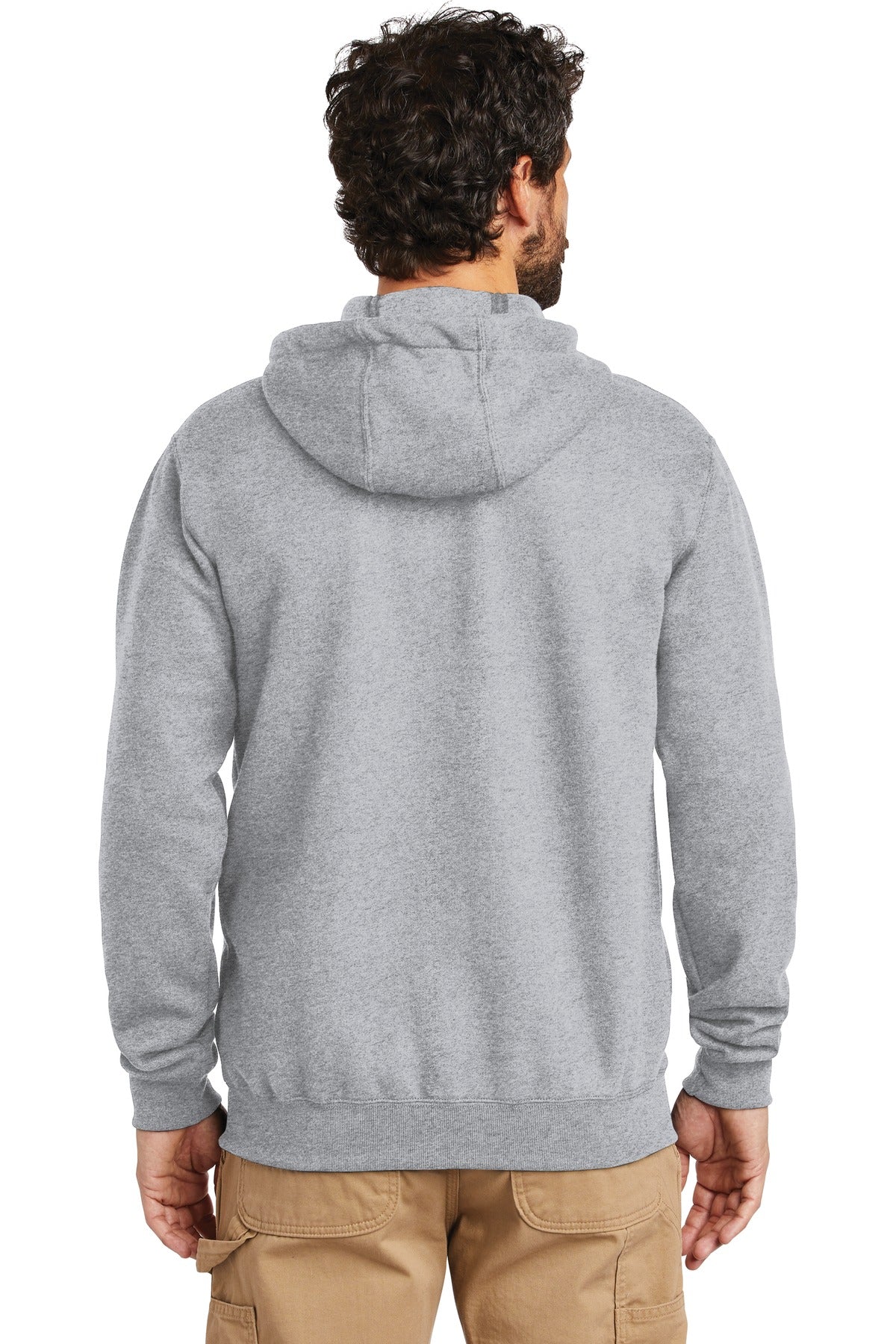 Carhartt  Midweight Hooded Zip-Front Sweatshirt. CTK122 Heather Grey