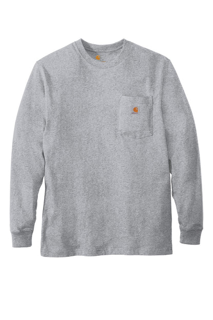 Carhartt Workwear Pocket Long Sleeve T-Shirt CTK126 Heather Grey