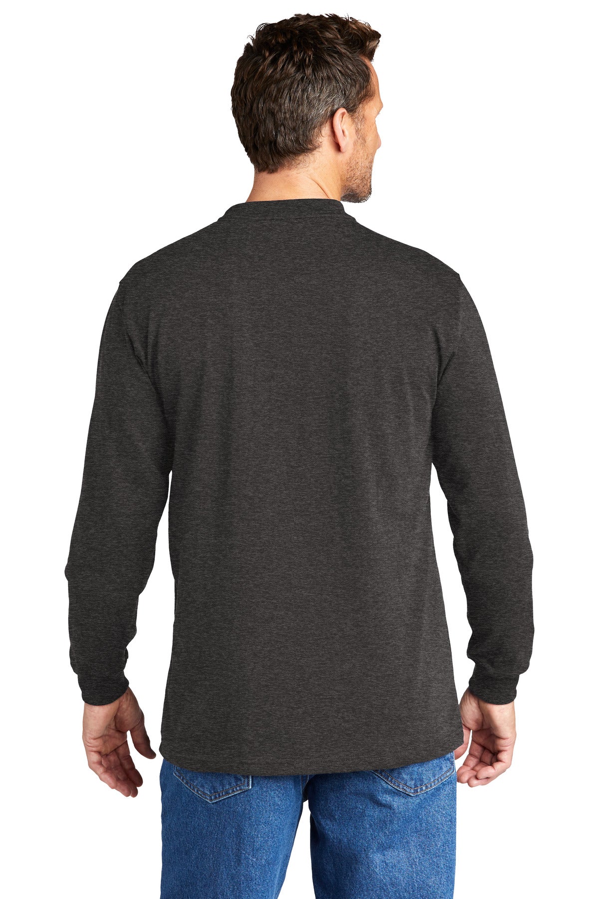 Carhartt Long Sleeve Henley T-Shirt CTK128 Carbon Heather