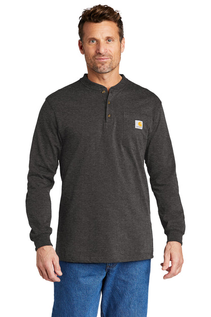 Carhartt Long Sleeve Henley T-Shirt CTK128 Carbon Heather
