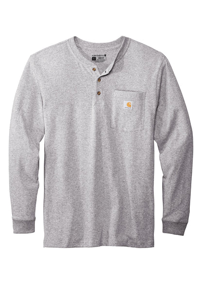 Carhartt Long Sleeve Henley T-Shirt CTK128 Heather Grey