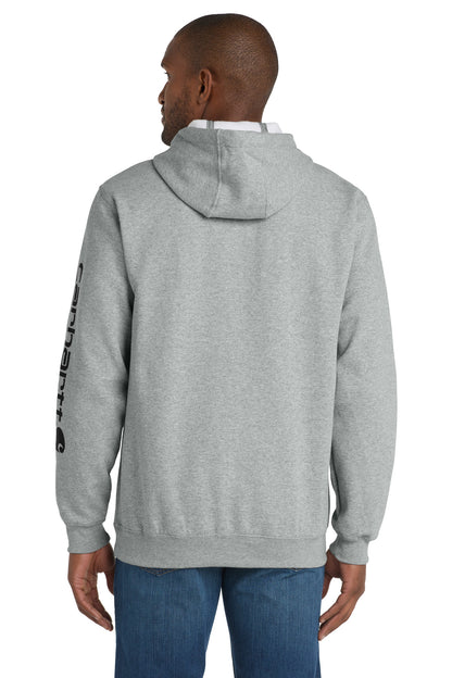 Carhartt Midweight Hooded Logo Sweatshirt CTK288 Heather Grey