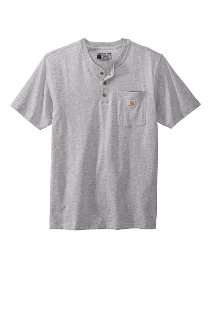 Carhartt Short Sleeve Henley T-Shirt CTK84 Heather Grey