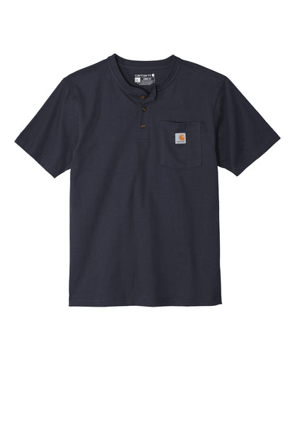 Carhartt Short Sleeve Henley T-Shirt CTK84 Navy