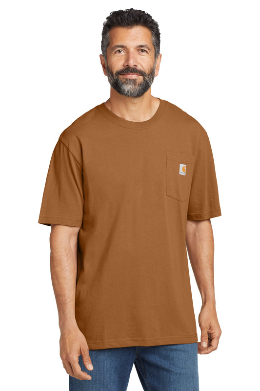 Carhartt  Workwear Pocket Short Sleeve T-Shirt. CTK87 Carhartt Brown