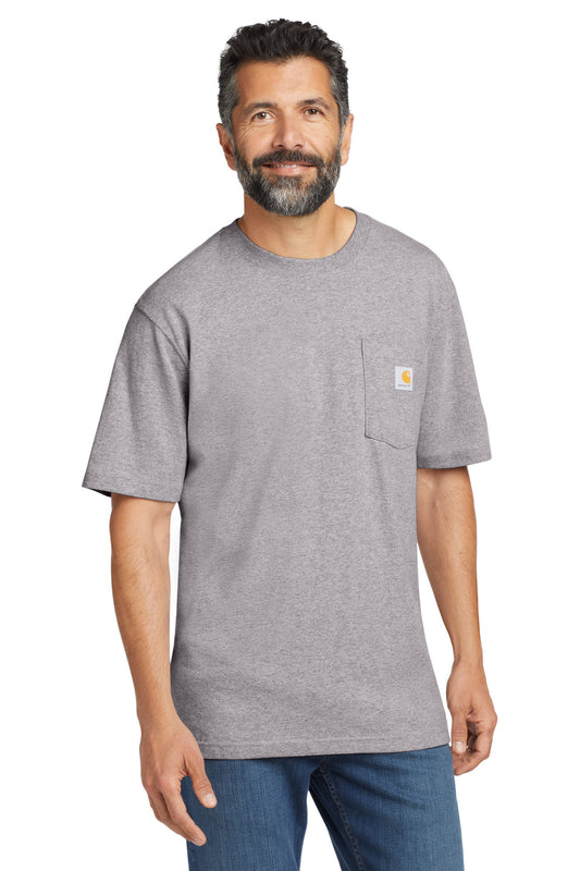 Carhartt  Workwear Pocket Short Sleeve T-Shirt. CTK87 Heather Grey