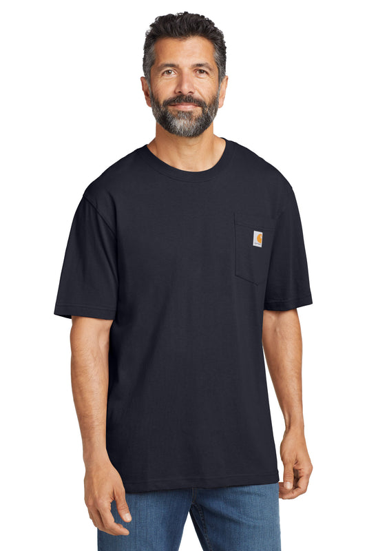 Carhartt  Workwear Pocket Short Sleeve T-Shirt. CTK87 Navy